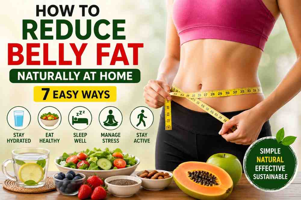 How to Reduce Belly Fat Naturally at Home (7 Easy Ways)